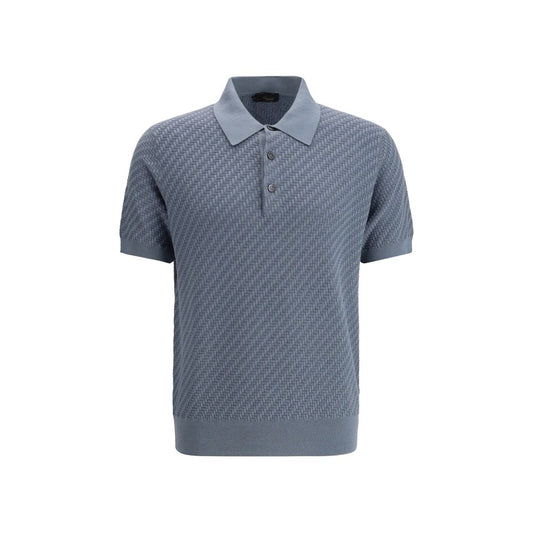 Brioni Blue Cotton Polo Shirt 1728,72470364320,Blue,Brioni,Clothing,IT46 | S,IT48 | M,IT52 | XL,IT54 | XXL,IT56 | 3XL,Men,New with tags,Polo Shirts - T-Shirts - Clothing,T-Shirts - Clothing