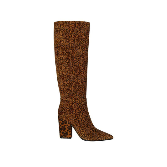 Sergio Rossi Brown Calfskin High Heel Boots