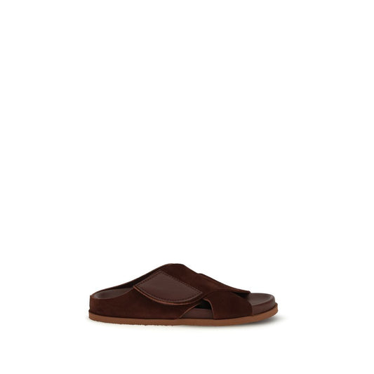 Pedro García Brown Velvet Sandals 1728,72470364320,Brown,EU36/US6,EU37.5/US7.5,EU37/US7,EU38.5/US8.5,EU40/US10,Flat - Sandals - Shoes,New with tags,Pedro García,Sandals - Shoes,Shoes,Women