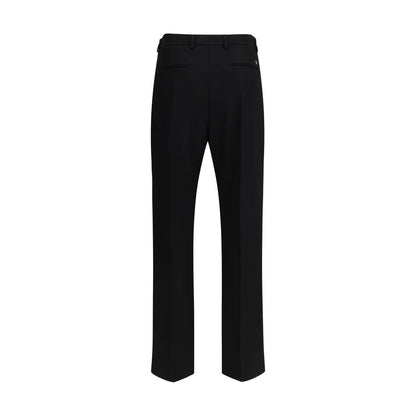 Valentino Black Wool Oves Aries Dress Pants