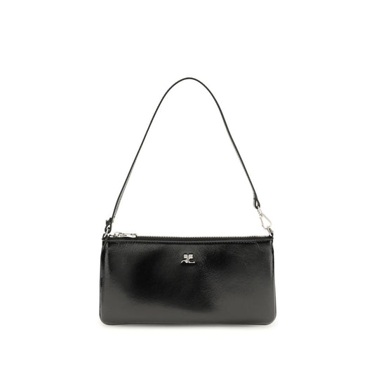 Courrèges Black Cowhide Shoulder Bag 1728,72470364320,Bags,Black,Courrèges,New with tags,Shoulder Bags - Bags,Women