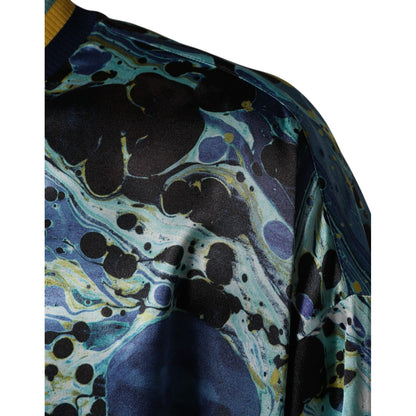 Dolce & Gabbana Multicolor Marble Print Pullover Sweater