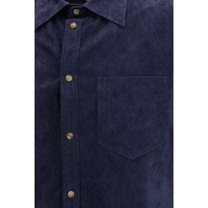 Brunello Cucinelli Blue Denim Shirt