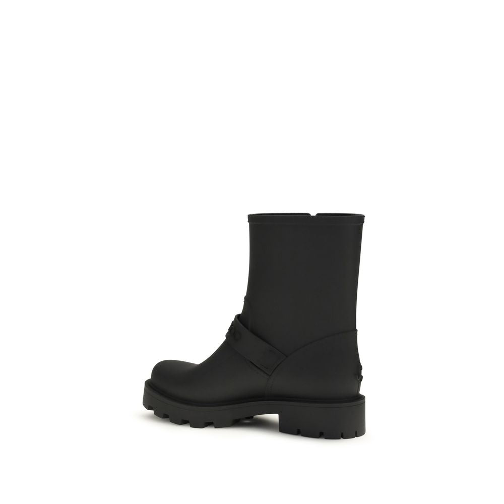 Jimmy Choo Black Polyurethane Rain Boots 1728,72470364320,Black,Boots - Shoes,EU37/US7,EU38/US8,EU39/US9,EU40/US10,EU41/US11,Jimmy Choo,New with tags,Rain Boots - Boots - Shoes,Shoes,Women