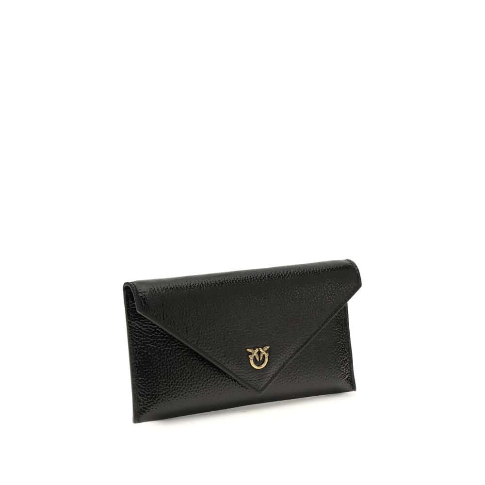 PINKO Black Calf Leather Bos Taurus Handbag
