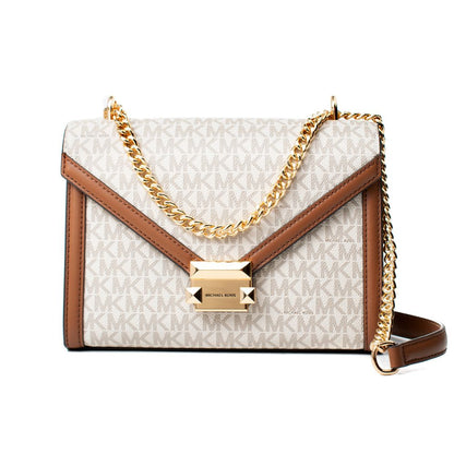 Michael Kors Beige Canvas Shoulder Bag