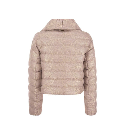 Herno Beige Metallic Fibre Bomber