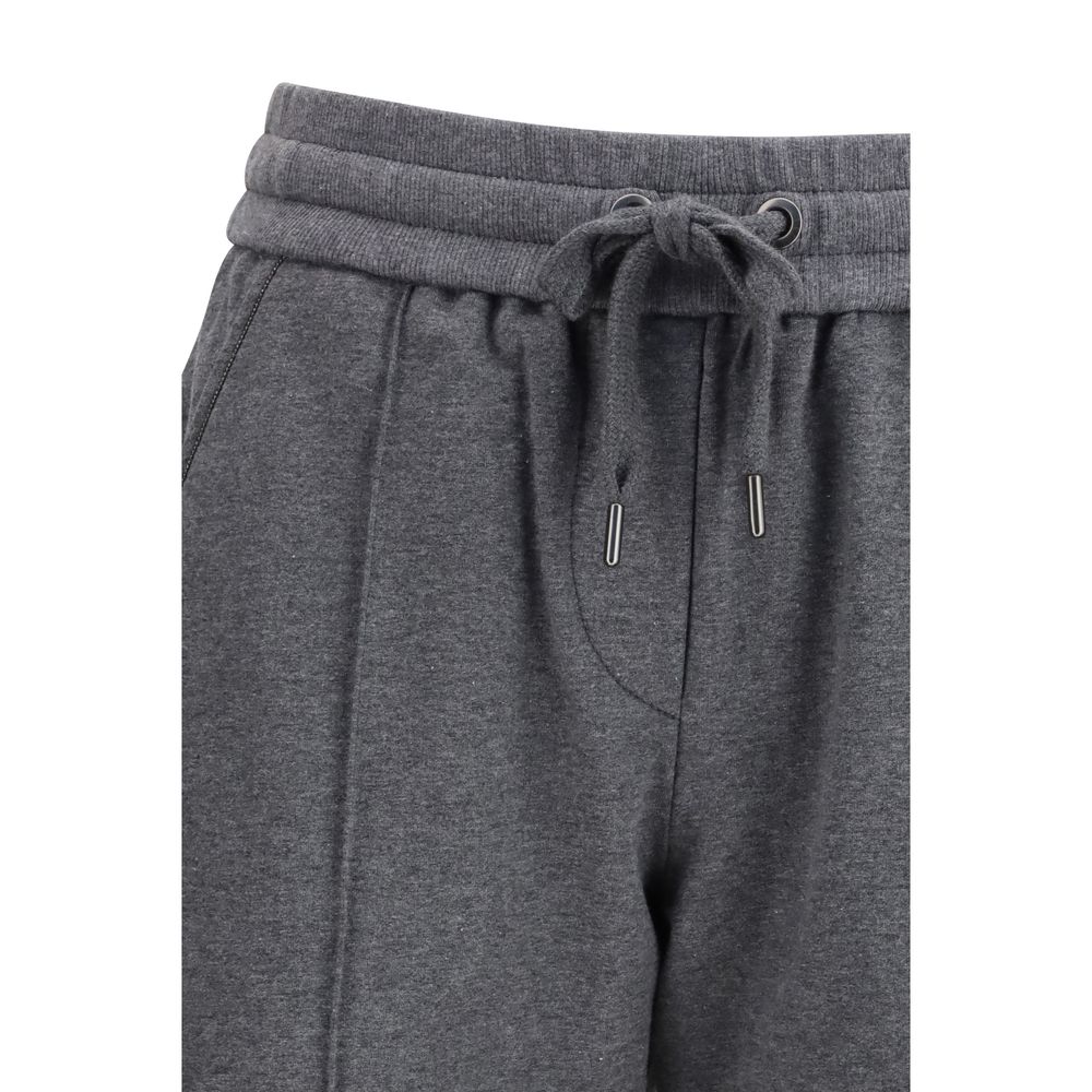 Brunello Cucinelli Gray Cotton Casual Pants 1728,72470364320,Brunello Cucinelli,Casual Pants - Pants - Clothing,Clothing,Gray,New with tags,Pants - Clothing,Women,XL