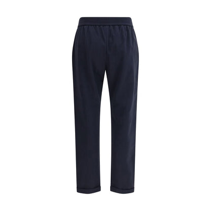 Brunello Cucinelli Blue Cotton Athletic Pants