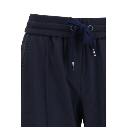 Brunello Cucinelli Blue Cotton Athletic Pants