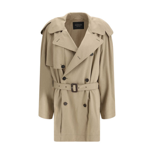 Balenciaga Beige Cotton Trench Coat 1728,72470364320,Balenciaga,Beige,Clothing,Jackets & Coats - Clothing,M,New with tags,S,Trench Coats - Jackets & Coats - Clothing,Women