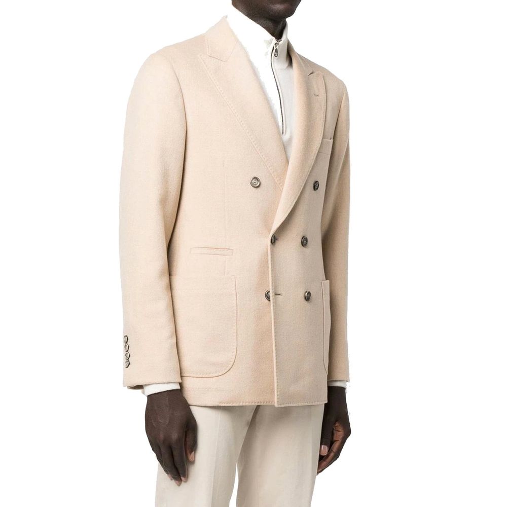 Brunello Cucinelli Beige Wool Coat 1728,48 | M,75611013280,Beige,Brunello Cucinelli,Clothing,Coats - Jackets & Coats - Clothing,IT50 | L,Jackets & Coats - Clothing,Men,New with tags