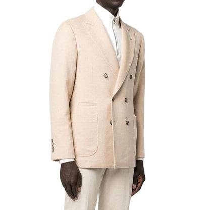 Brunello Cucinelli Beige Wool Coat 1728,48 | M,75611013280,Beige,Brunello Cucinelli,Clothing,Coats - Jackets & Coats - Clothing,IT50 | L,Jackets & Coats - Clothing,Men,New with tags