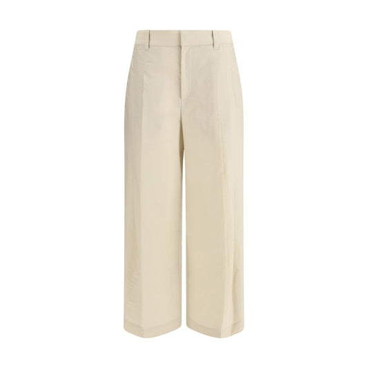 Brunello Cucinelli Beige Cotton Casual Pants 1728,72470364320,Beige,Brunello Cucinelli,Casual Pants - Pants - Clothing,Clothing,IT42 | L,New with tags,Pants - Clothing,Women