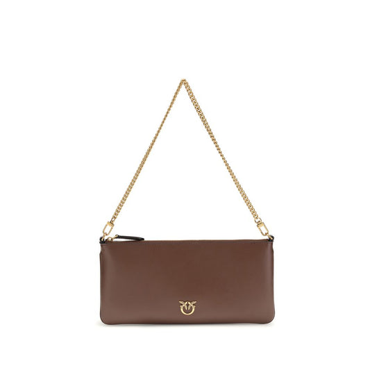 PINKO Brown Calf Leather Bos Taurus Shoulder Bag 1728,72470364320,Bags,Brown,New with tags,PINKO,Shoulder Bags - Bags,Women