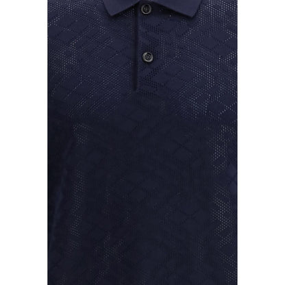 Burberry Blue Wool Polo Shirt 1728,72470364320,Blue,Burberry,Clothing,L,M,Men,New with tags,Polo Shirts - T-Shirts - Clothing,S,T-Shirts - Clothing,XL