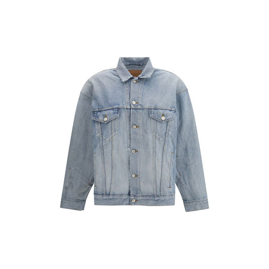 Balenciaga Blue Cotton Denim Jacket 1728,72470364320,Balenciaga,Blue,Clothing,Denim Jackets - Jackets & Coats - Clothing,Jackets & Coats - Clothing,M,New with tags,S,Women,XS