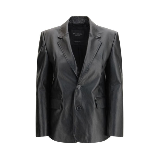 Balenciaga Black Leather Jacket 1728,72470364320,Balenciaga,Black,Clothing,Jackets & Coats - Clothing,Leather Jackets - Jackets & Coats - Clothing,M,New with tags,S,Women