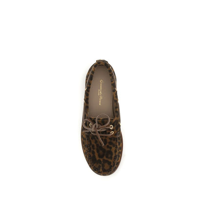 Gianvito Rossi Multicolor Calf Leather Bos Taurus Slip-On Loafers