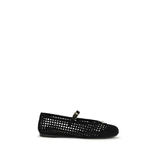 Prada Black Cotton Ballet Flats 1728,72470364320,Ballet Flats - Flats - Shoes,Black,EU36/US6,EU37/US7,EU38/US8,EU39/US9,EU40/US10,EU41/US11,Flats - Shoes,New with tags,Prada,Shoes,Women