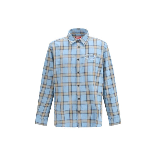 Diesel Blue Cotton Pattern Shirt 1728,72470364320,Blue,Clothing,Diesel,IT48 | M,IT50 | L,IT52 | XL,Men,New with tags,Pattern - Shirts - Clothing,Shirts - Clothing