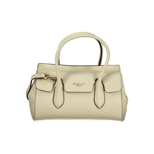 Twinset Beige Polyurethane Women Tote 1728,67403481248,Bags,Beige,Handbags - Bags,New with tags,Twinset,Women