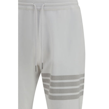 Thom Browne White Cotton Joggers (Workout Pants) 1728,2,3,72470364320,Clothing,Joggers (workout pants) - Sportswear - Clothing,Men,New with tags,Sportswear - Clothing,Thom Browne,White