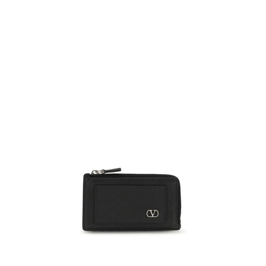 Valentino Garavani Black Calf Leather Bos Taurus Wallet 1728,72470364320,Accessories,Black,Men,New with tags,Valentino Garavani,Wallets - Accessories,Wallets - Wallets - Accessories