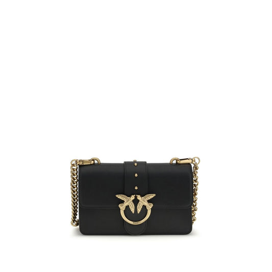 PINKO Black Calf Leather Bos Taurus Shoulder Bag 1728,72470364320,Bags,Black,New with tags,PINKO,Shoulder Bags - Bags,Women