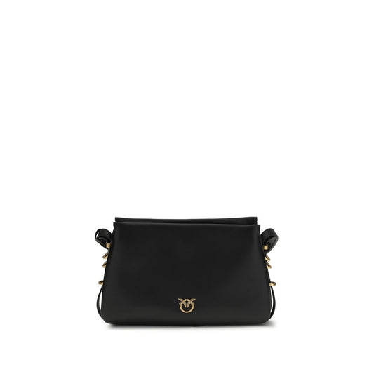 PINKO Black Calf Leather Bos Taurus Shoulder Bag 1728,72470364320,Bags,Black,New with tags,PINKO,Shoulder Bags - Bags,Women