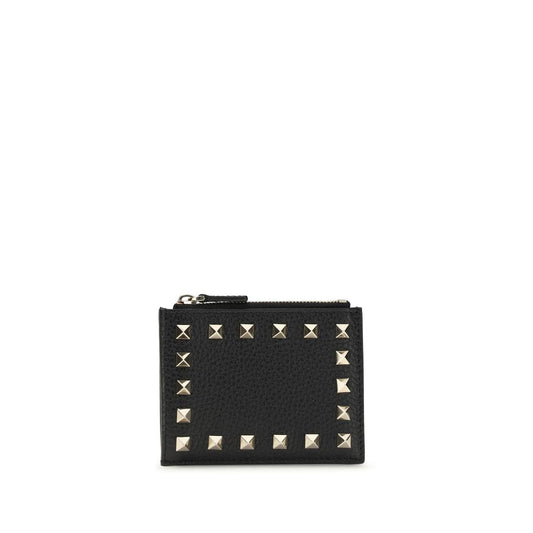 Valentino Garavani Black Calf Leather Bos Taurus Wallet 1728,72470364320,Accessories,Black,New with tags,Valentino Garavani,Wallets - Accessories,Wallets - Wallets - Accessories,Women