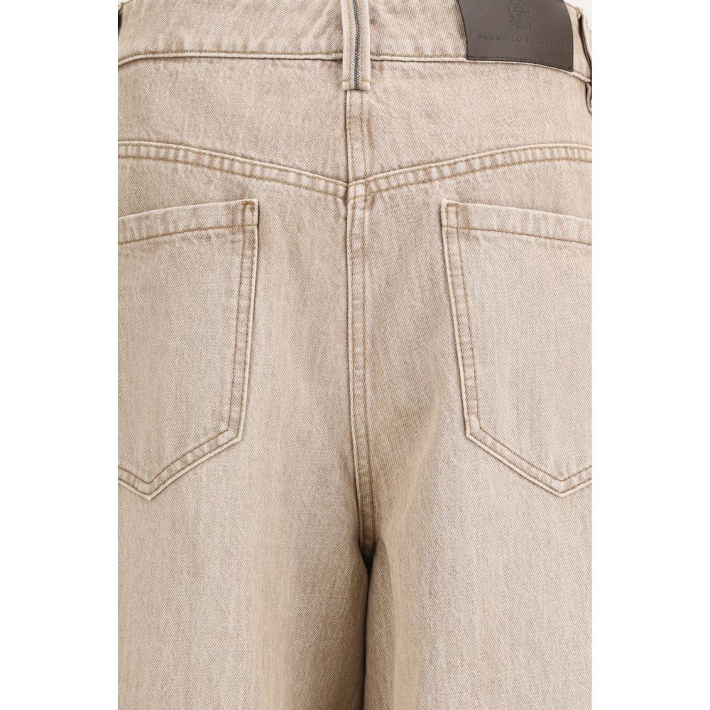 Brunello Cucinelli Beige Cotton Jeans Denim 1728,72470364320,Beige,Brunello Cucinelli,Clothing,IT44 | L,Jeans Denim - Clothing,New with tags,Women
