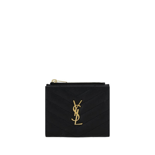 Saint Laurent Black Calf Leather Bos Taurus Wallet 1728,72470364320,Accessories,Black,New with tags,Saint Laurent,Wallets - Accessories,Wallets - Wallets - Accessories,Women