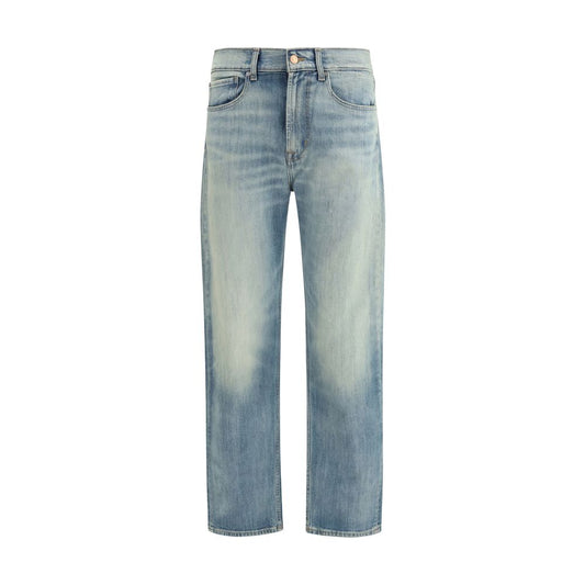 7FOR Blue Cotton Relaxed Fit Jeans 1728,72470364320,7FOR,Blue,Clothing,Jeans Denim - Clothing,Men,New with tags,Relaxed Fit Jeans - Jeans Denim - Clothing,W29,W30,W31,W32,W33,W34
