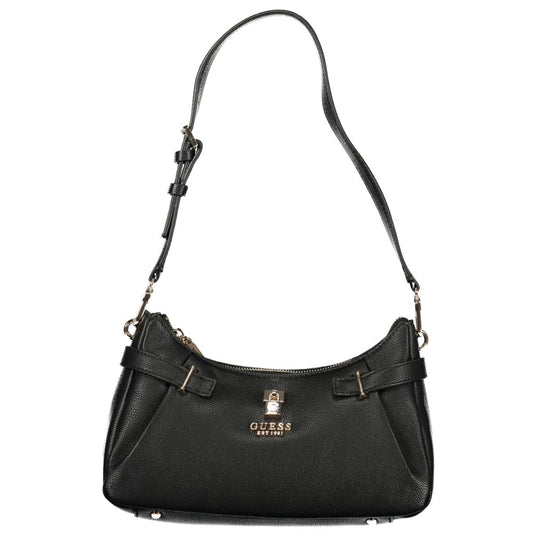 Guess Jeans Black Polyurethane Women Handbag 1728,67403481248,Bags,Black,Guess Jeans,Handbags - Bags,New with tags,Women