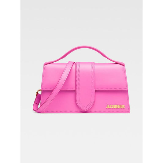 Jacquemus Neon Pink Leather Le Grand Bambino Handbag