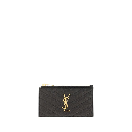 Saint Laurent Black Calf Leather Bos Taurus Wallet 1728,72470364320,Accessories,Black,New with tags,Saint Laurent,Wallets - Accessories,Wallets - Wallets - Accessories,Women