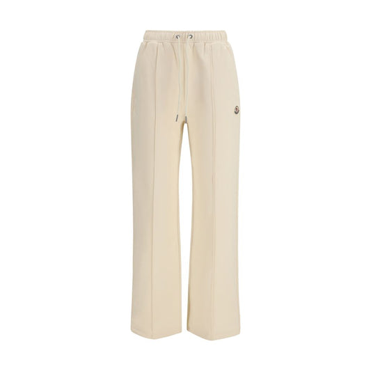 Moncler Beige Cotton Athletic Pants 1728,72470364320,Athletic Pants - Pants - Clothing,Beige,Clothing,Joggers (workout pants) - Sportswear - Clothing,Moncler,New with tags,Pants - Clothing,S,Sportswear - Clothing,Women