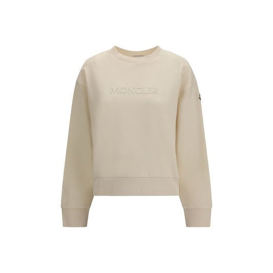 Moncler Beige Cotton Sweatshirt 1728,72470364320,Beige,Clothing,M,Moncler,New with tags,Sweaters - Clothing,Sweatshirts - Sweaters - Clothing,Women