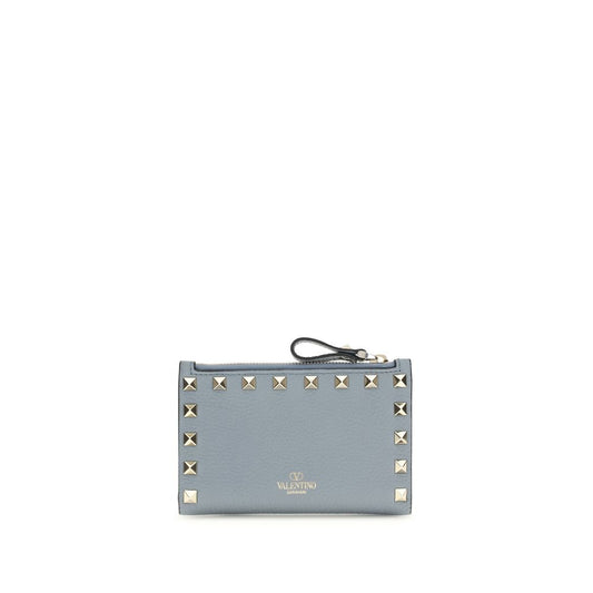 Valentino Garavani Blue Calf Leather Bos Taurus Wallet 1728,72470364320,Accessories,Blue,New with tags,Valentino Garavani,Wallets - Accessories,Wallets - Wallets - Accessories,Women