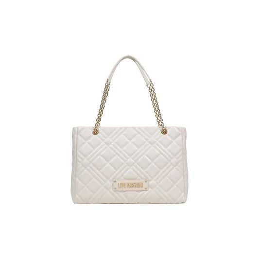 Love Moschino Beige Polyethylene Handbag 1728,71956299936,Bags,Beige,Handbags - Bags,Love Moschino,New with tags,Women
