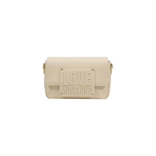 Love Moschino Cream Polyethylene Handbag 1728,71956299936,Bags,Cream,Handbags - Bags,Love Moschino,New with tags,Women