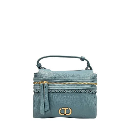Twinset Blue PU Women Handbag 1728,67345744032,Bags,Blue,New with tags,Shoulder Bags - Bags,Twinset,Women