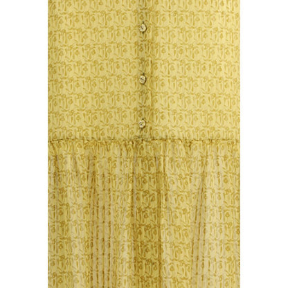 Kristina Ti Bicolor Silk Long Skirt