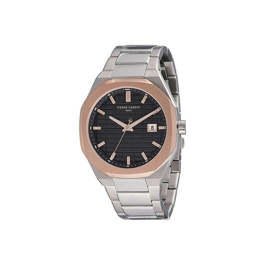 Pierre Cardin Gray Stainless Steel Dress Watch 1728,67434610848,Accessories,Dress Watches - Watches - Accessories,Gray,Men,New with tags,Pierre Cardin,Watches - Accessories