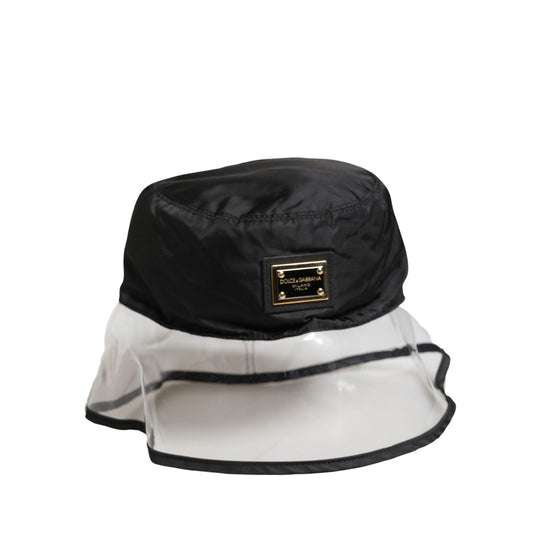 Dolce & Gabbana Men Black Plastic Fisherman Bucket Capello Hat 1728,59 cm|L,67345645728,Accessories,Black,Bucket Hats - Hats - Accessories,Dolce & Gabbana,Hats - Accessories,Material: 100% Polyester,Men,New with tags