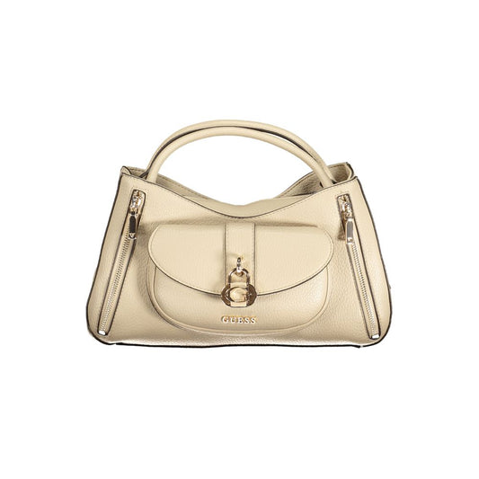 Guess Jeans Beige Polyurethane Women Handbag 1728,67403481248,Bags,Beige,Guess Jeans,Handbags - Bags,New with tags,Women