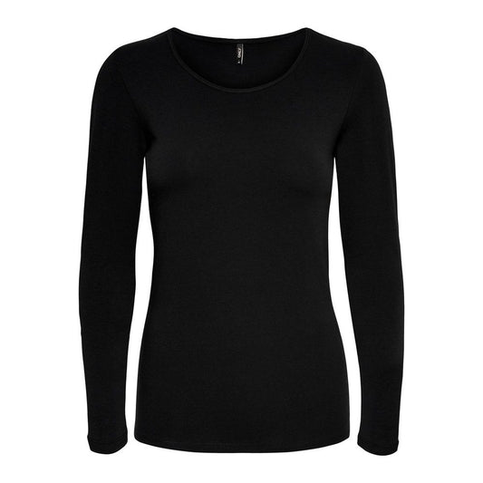 Only Black Cotton Long Sleeve T-Shirt 1728,71956299936,Black,Clothing,IT38|XS,IT40|S,IT42|M,IT44|L,Long Sleeve - T-Shirts - Clothing,New with tags,Only,T-Shirts - Clothing,Women