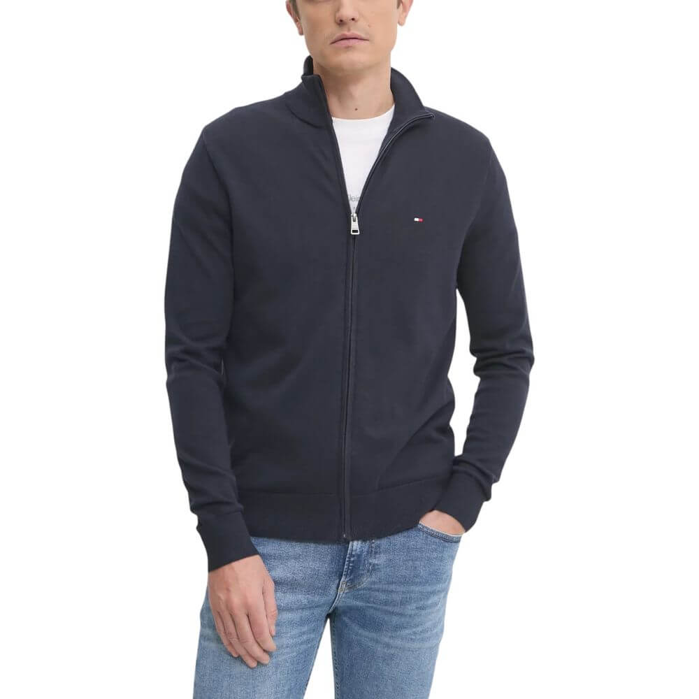 Tommy Hilfiger Blue Cotton Cardigan