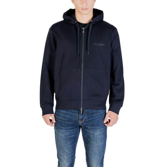 Armani Exchange Blue Cotton Hoodie 1728,71956299936,Armani Exchange,Blue,Clothing,Hoodies - Sweaters - Clothing,IT42 | XS,IT44 | S,IT52 | XL,IT54 | XXL,Men,New with tags,Sweaters - Clothing
